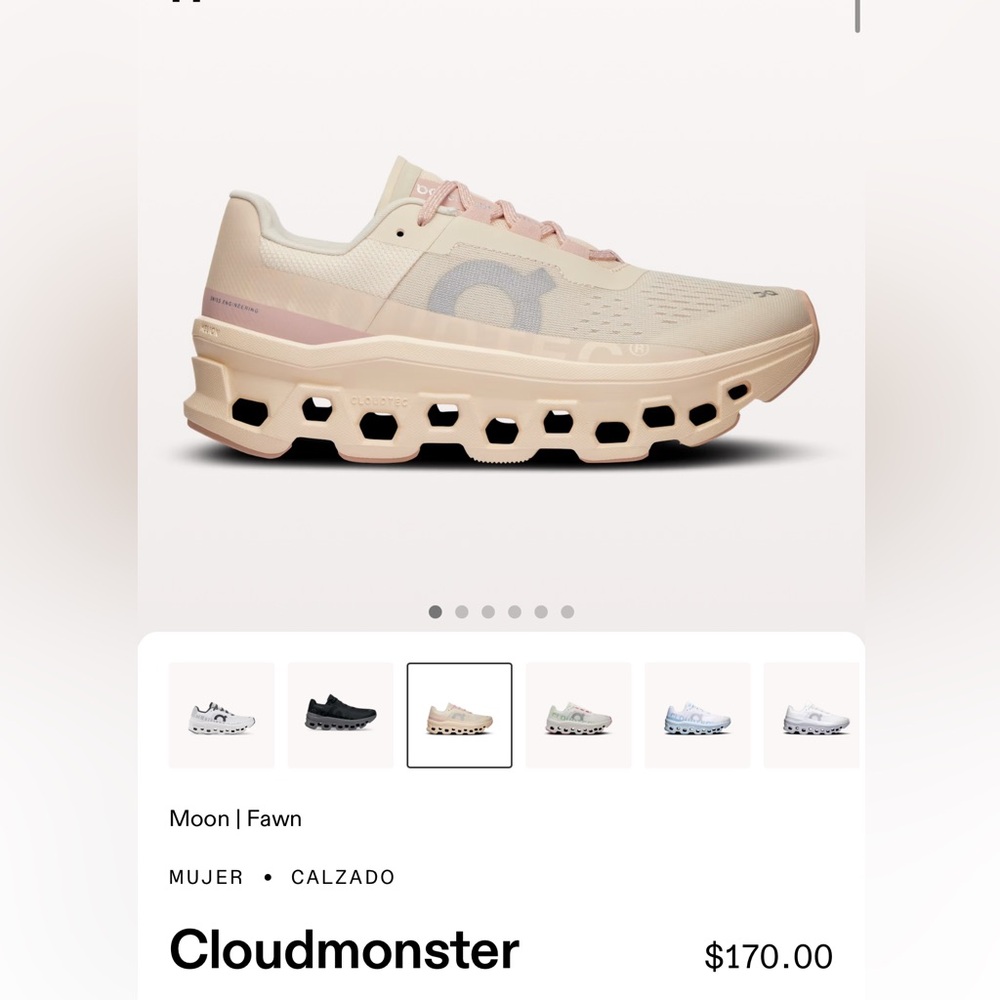 On Cloudmonster Women's Sneakers - Fawn